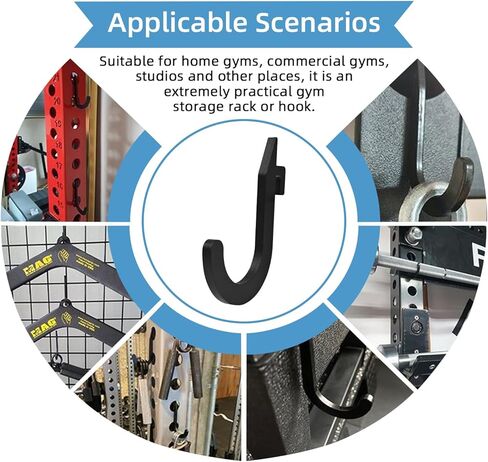 8PSC مرفقات حامل رف القرفصاء، خطاف حديد لرف الطاقة، خطاف تخزين DIY لأطواق المقاومة وأطواق الحديد وإكسسوارات الصالة الرياضية in Kuwait