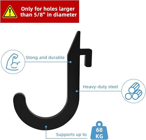 8PSC مرفقات حامل رف القرفصاء، خطاف حديد لرف الطاقة، خطاف تخزين DIY لأطواق المقاومة وأطواق الحديد وإكسسوارات الصالة الرياضية in Kuwait