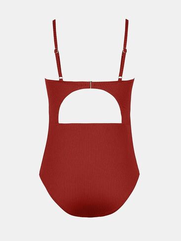 CUPSHE Women's Maternity One Piece Swimsuit Adjustable Spaghetti Strap Scoop Neck Pregnancy Bathing Suit Back Cutout Grommet in Saudi Arabia