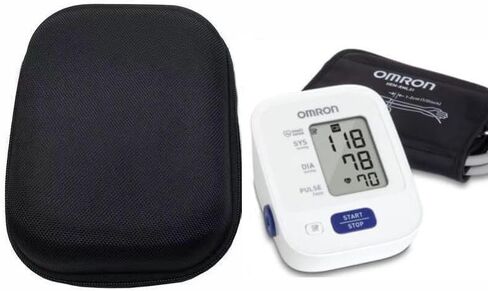Portable Hard Case for OMRON 3 and 10 Series BP786 BP786N BP785N BP7100 Silver BP5250 Bronze BP5100 5 Series BP7250 Blood Pressure Monitors, Black Case Only in Kuwait