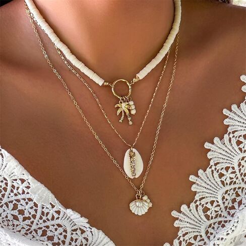 Dreuyet Bohemian Starfish Necklace for Women Cute Large Starfish Statement Choker Necklace Sea Shell Summer Beach Necklace Summer Beach Holiday Beach Surfer Jewelry in Kuwait