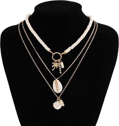 Dreuyet Bohemian Starfish Necklace for Women Cute Large Starfish Statement Choker Necklace Sea Shell Summer Beach Necklace Summer Beach Holiday Beach Surfer Jewelry in Kuwait