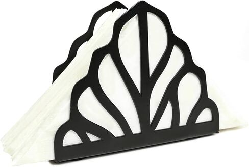 حامل منديل الأسود للطاولة ، أسود معدن من منديل منديل من منظمات منظم كوكتيل مطبخ كوكتيل in Kuwait