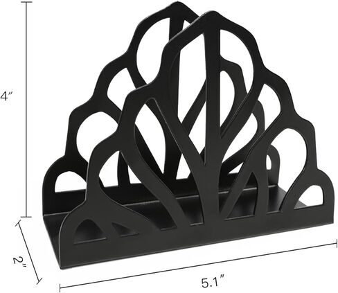 حامل منديل الأسود للطاولة ، أسود معدن من منديل منديل من منظمات منظم كوكتيل مطبخ كوكتيل in Kuwait