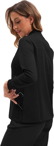 Scrub Jacket for Women, Zip Front Warm-up Uniform Coat with 4 Pockets, Ultra Soft and Durable in Saudi Arabia