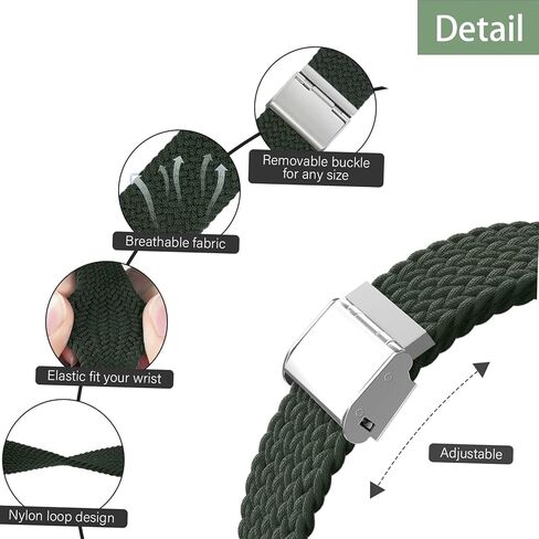 Harikiri Braided Bands Compatible with Xiaomi Mi Band 9/Xiaomi Mi Band 8,Sport Elastic Nylon Replacement Soft Strap for Xiaomi Mi Band 9/Xiaomi Mi Band 8,Women and Men in Kuwait