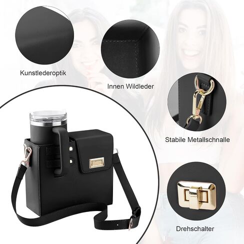 Stanley Cup Purse,Water Bottle Crossbody with Cup Holder,Outdoor Portable Stanley Cup Bag,Adjustable Shoulder Strap in Kuwait