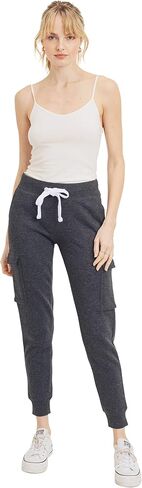 GoodThreads Women's Ultra Soft Fleece Midweight Disual Solid Cargo Pants in Kuwait