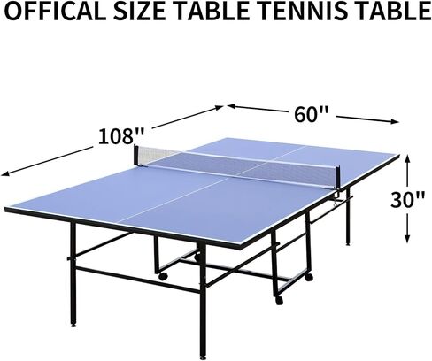 طاولة تنس الطاولة بينكليون ، طاولات ping pong - أدوات ألواح 12 ملم - طاولة تنس داخلية احترافية مع 2 مجاذيف تنس و 3 كرات - وضع التشغيل in Saudi Arabia
