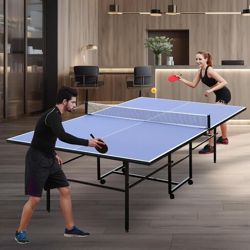 طاولة تنس الطاولة بينكليون ، طاولات ping pong - أدوات ألواح 12 ملم - طاولة تنس داخلية احترافية مع 2 مجاذيف تنس و 3 كرات - وضع التشغيل in Saudi Arabia