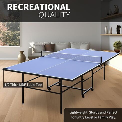 طاولة تنس الطاولة بينكليون ، طاولات ping pong - أدوات ألواح 12 ملم - طاولة تنس داخلية احترافية مع 2 مجاذيف تنس و 3 كرات - وضع التشغيل in Saudi Arabia