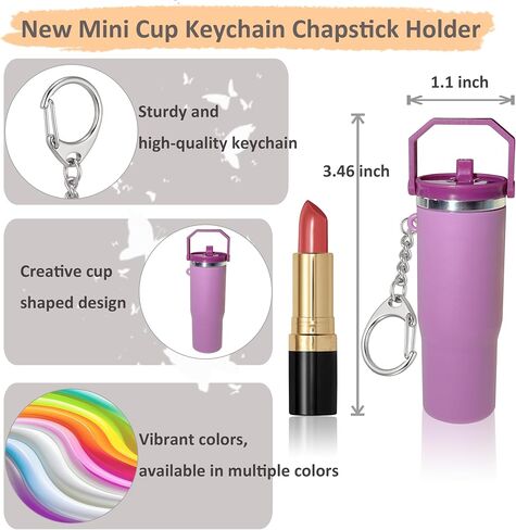 سلسلة مفاتيح كأس Laekou Mini متوافقة مع كأس ستانلي ، سلسلة مفاتيح Holder Holder اللطيفة للحقيبة على ظهر حقيبة المحفظة in Saudi Arabia