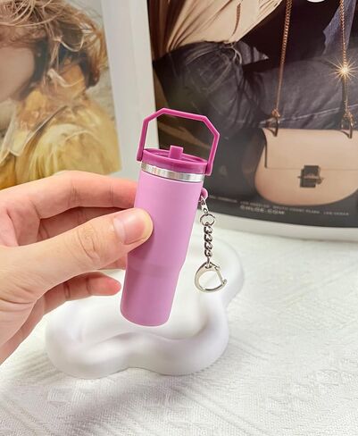 سلسلة مفاتيح كأس Laekou Mini متوافقة مع كأس ستانلي ، سلسلة مفاتيح Holder Holder اللطيفة للحقيبة على ظهر حقيبة المحفظة in Saudi Arabia