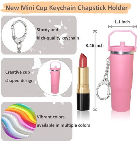 سلسلة مفاتيح كأس Laekou Mini متوافقة مع كأس ستانلي ، سلسلة مفاتيح Holder Holder اللطيفة للحقيبة على ظهر حقيبة المحفظة in Saudi Arabia