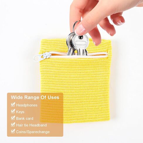 10 قطع من محافظ المعصم، حقيبة مع سحاب، سوار معصم، محفظة معصم، حامل مفاتيح، جيب لبطاقة المفاتيح، أكياس تخزين العملات المعدنية، 10 ألوان in Kuwait