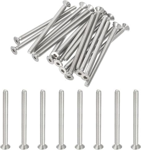 PATIKIL #8-32 x 1-3/4 Inch Flat Head Socket Cap Screws, 20 Pack 304 Stainless Steel Flat Countersunk Bolts Hex Socket Drive Machine Screws Full Thread Coarse Thread UNC Grade 6.8 in Saudi Arabia