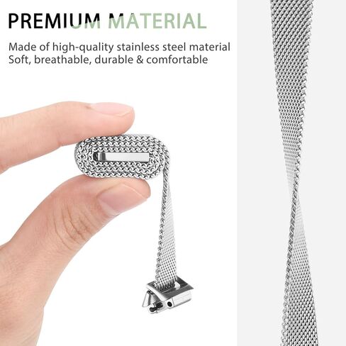 AK Metal Band متوافق مع Fitbit Inspire 3 Bands Women Men ، STELL MESH MESH LOOP STRAP FITBIT Inspire 3/2/Inspire HR Fitness Tracker in Kuwait