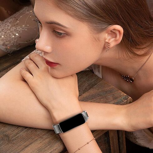 AK Metal Band متوافق مع Fitbit Inspire 3 Bands Women Men ، STELL MESH MESH LOOP STRAP FITBIT Inspire 3/2/Inspire HR Fitness Tracker in Kuwait