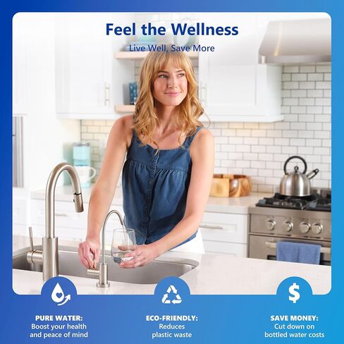 Express Water Reverse Osmosis Water Filtration System – 5 Stage RO Water Filter System with Faucet and Tank – Under Sink Water Filter – 100 GPD in Kuwait