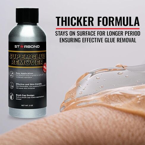صمغ فائق السرعة من سلسلة STARBOND Premium XL "متوسط"، وقت تجفيف سريع (5-15 ثانية)، 56 جرامًا و2 أونصة. مزيل الغراء [حزمة] in Kuwait