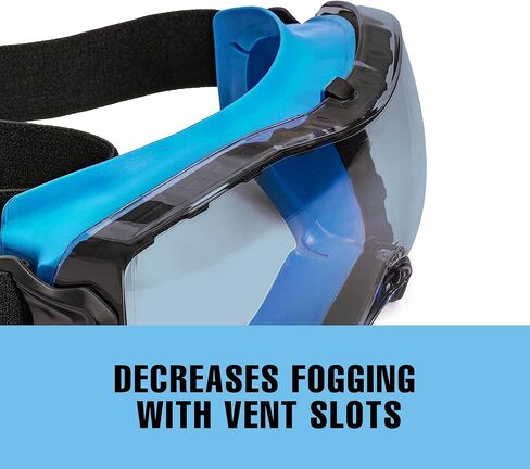 SolidWork Safety Goggles Anti-Fog Clear Lens with Adjustable Elastic Headband. Protective Eyewear for Men & Women in Saudi Arabia