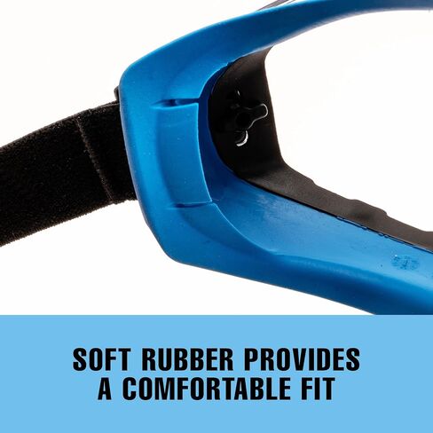 SolidWork Safety Goggles Anti-Fog Clear Lens with Adjustable Elastic Headband. Protective Eyewear for Men & Women in Saudi Arabia