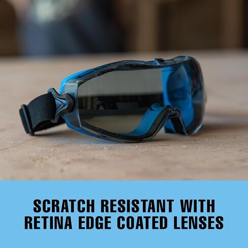 SolidWork Safety Goggles Anti-Fog Clear Lens with Adjustable Elastic Headband. Protective Eyewear for Men & Women in Saudi Arabia