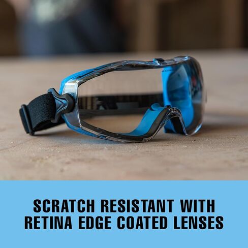 SolidWork Safety Goggles Anti-Fog Clear Lens with Adjustable Elastic Headband. Protective Eyewear for Men & Women in Saudi Arabia