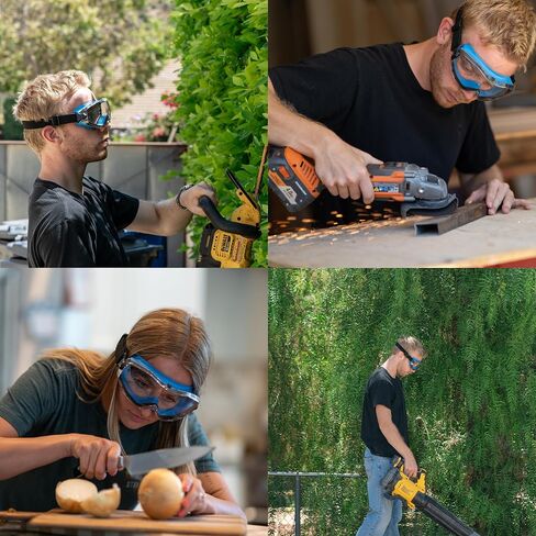 SolidWork Safety Goggles Anti-Fog Clear Lens with Adjustable Elastic Headband. Protective Eyewear for Men & Women in Saudi Arabia
