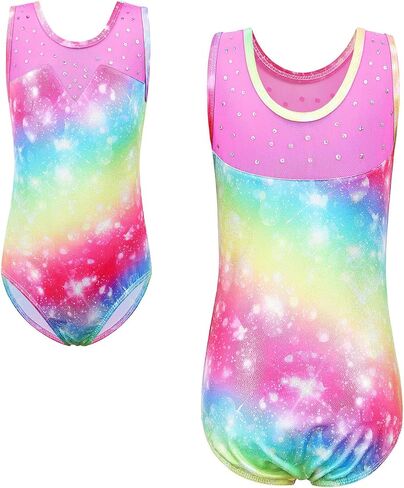 XFGIRLS Gymnastics Leotards for Girls Glitter Dancewear with Matching Shorts Set in Saudi Arabia