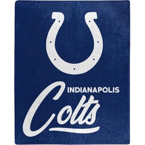 Northwest NFL Indianapolis Colts Unisex-Adult Raschel Throw Blanket, 50" x 60", Signature