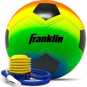 Franklin Sports 16" Rotation Molded Soccer Ball – Including Inflation Pump & Needle, Multi, (34329)