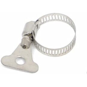 Key-Type Hose Clamp, 10 Pack Stainless Steel Adjustable 13-19mm Range Worm Gear Hose Clamp, Water Pipe Clamp for For Plumbing, Automotive And Mechanical Applications (13-19mm)