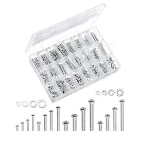 Mr. Pen- Nuts and Bolts Assortment Kit, 1080 pcs, Carbon Steel M3 M4 M5 M6 Phillips Pan Head Metric Assorted Nuts and Bolts, Nut Bolt and Washer Assortment, Bolt and Nut Assortment, Bolts and Nuts Kit