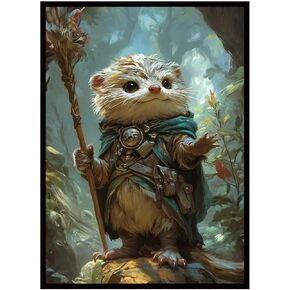 DREAMPASS Magic The Gathering Card Sleeves(Bloomburrow Series)-100pack+4 Count Smooth Matte Compatible with MTG and Other TCGs -(Otter Sorcerer