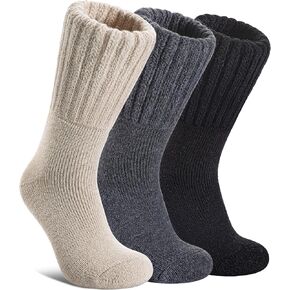 DYW Womens Merino Wool Boot Socks Thermal Thick Winter Warm Cozy Hiking Work Boot Socks Christmas Gift