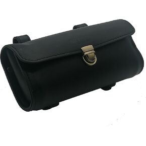 WUYAN Bike Handlebar Leather Bags Under Seat Retro Classical Mountain MTB Road Bike Leather Bag for Cell phone， Saddle Tail Rear Pouch Seat Storage Cycling Case Carry Accessories