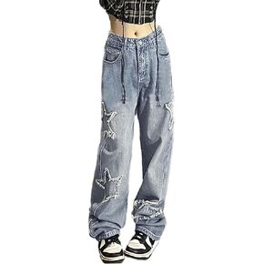 Star Jeans Y2k Jeans Emo Cargo Jeans Womens Cute Jeans for Teens