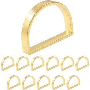 Matte Gold Napkin Rings Set of 12, 35mm Semicircle Metal Napkin Rings Holders, Decorative - Easter Napkin Rings, Elegant - Modern Napkin Rings for Wedding, Dinner Table, Party