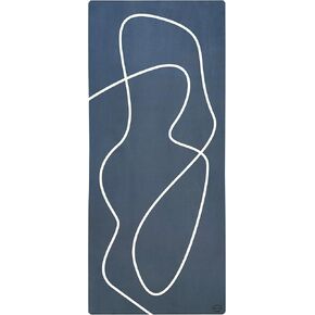 Home Exercise Rug Yoga Mat 1/2 inch Extra Thick 100% Natural Rubber Non-slip Premium Suede Luxury Design Eco-Friendly Heavy Duty Comfort Support Long Wide 72" L x 31.5" W x 0.4"