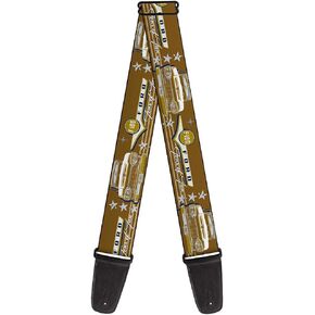 Buckle-Down Guitar Strap - Vintage Ford FORD F-100-TONS OF FUN Tans/Navy - 2" Wide - 29-54" Length