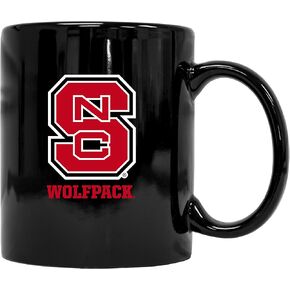 NC State Wolfpack Black Ceramic Coffee Mug (Black). Officially Licensed Collegiate Product