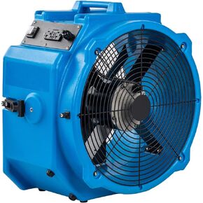 MOUNTO AM25AX 2-Speed 1/4 HP 4000 CFM 18-Inch Axial Fan Air Mover Blower with Roto-Mold Housing for Water Damage Restoration, Air Cooling, Ventilation, and Drying - Powerful Industrial Fan
