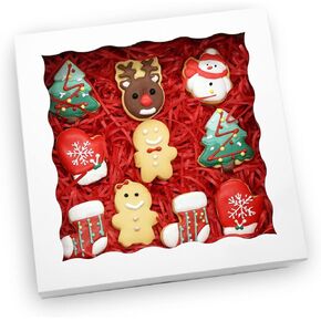 20 Pcs Pie Boxes 10x10x2.5 Inch: White Bakery Boxes with Window, Cookie Boxes, Treat Boxes, Chocolate Covered Strawberries Boxes