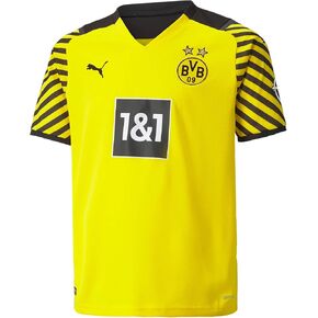 PUMA Kid's Borussia Dortmund 2021-22 Home Soccer Jersey (Cyber Yellow-Puma Black, X-Large)