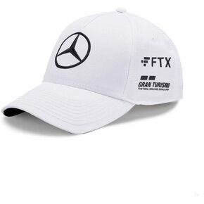 فريق مرسيدس AMG بتروناس للفورمولا 1 - بضائع الفورمولا 1 الرسمية - قبعة فريق لويس هاميلتون 2022 - أبيض - مقاس واحد in Kuwait