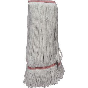 Moptimistic 16oz Looped Yarn Floor Mop Head | Pack of 6 | Natural White Color Mop Head Replacement | Durable & Economical | for Home, Industrial and Commercial Use ( Medium )