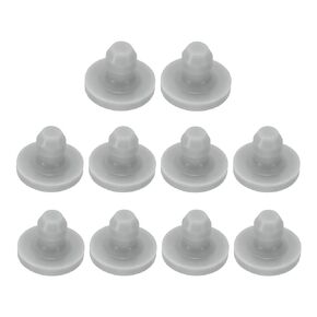 uxcell 10pcs Hole Plug 1/8 Inch (3.4mm) Button Plugs Fit for 2.5-3mm Hole, Snap in Locking Hole Tube Plug Gel Tube Waterproof Plug Tube Plug, Grey