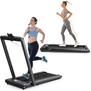 Treadmill Under Desk Walking Pad,2 in 1 Folding Treadmill for Home/Office with Remote Control and APP，Large Screen