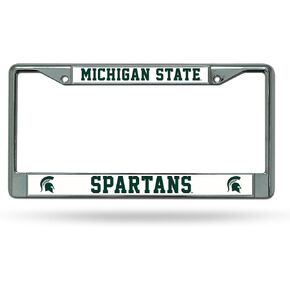 Rico Industries NCAA Michigan State Spartans Premium License Plate Chrome Frame 12" x 6"